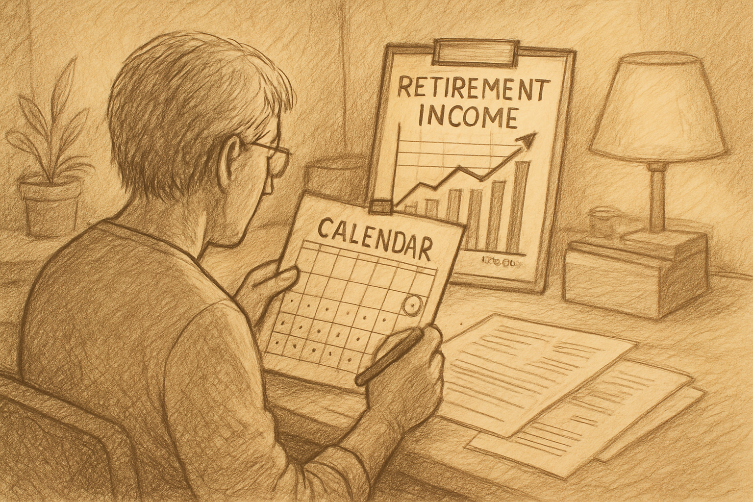Reviewing retirement income chart