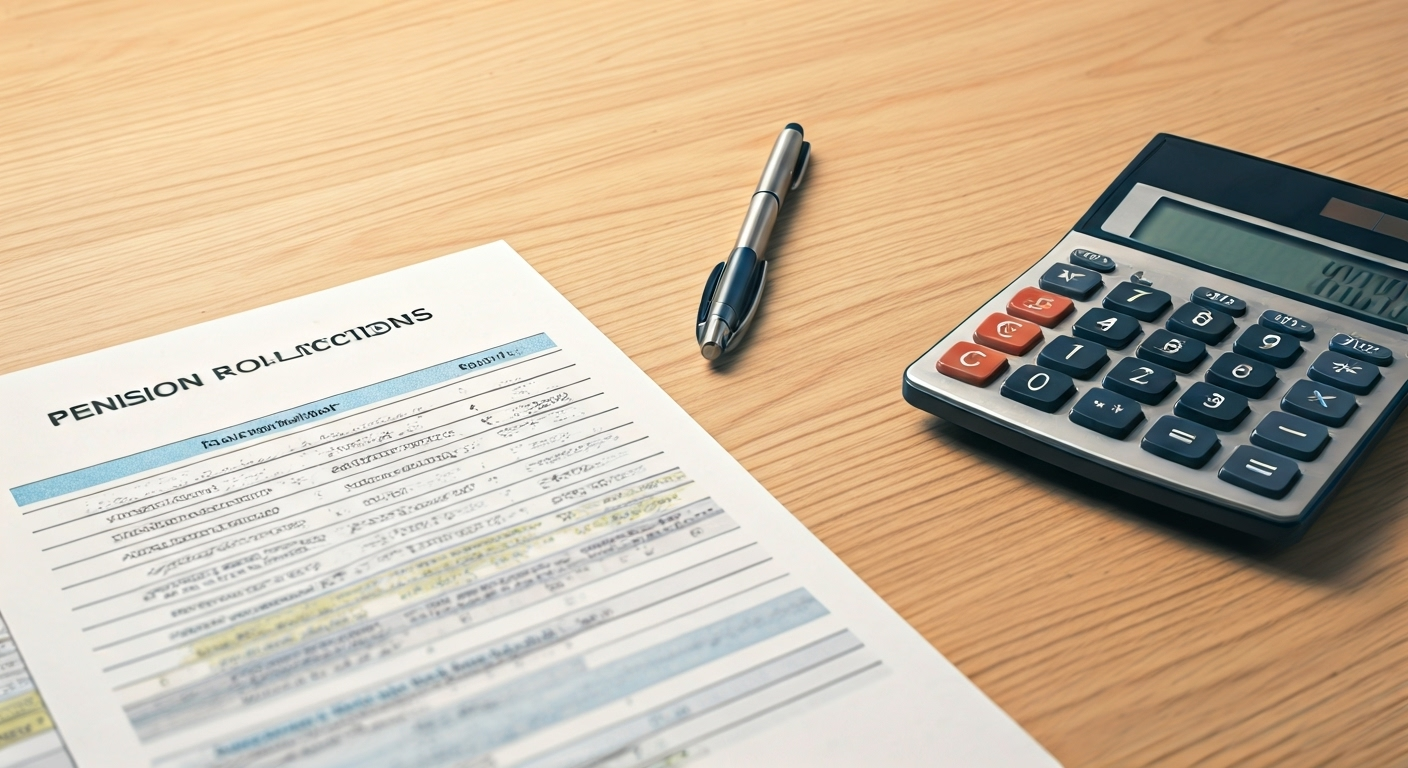 pension rollover documents desk