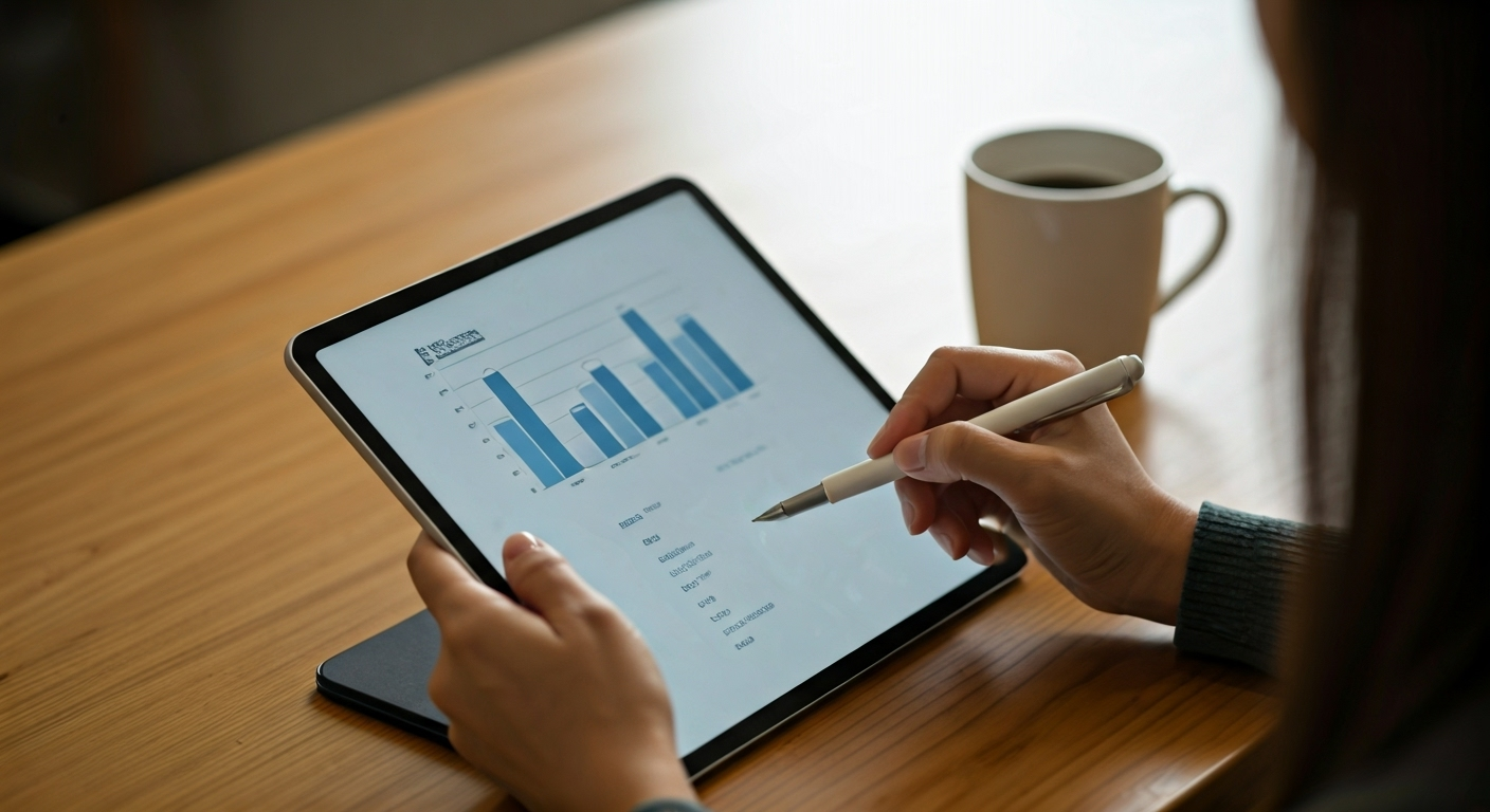 comparing insurance options tablet