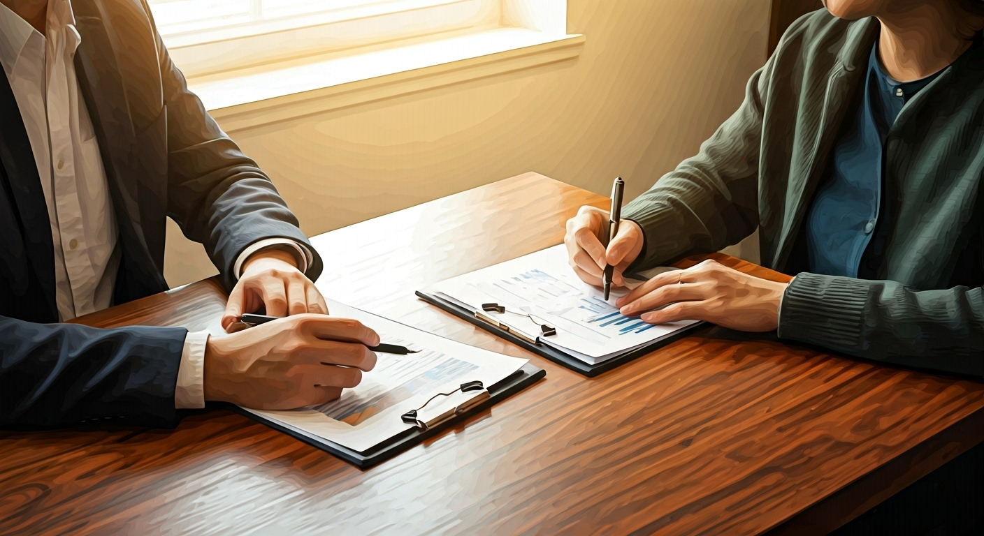 Advisor discussing 401k rollover steps