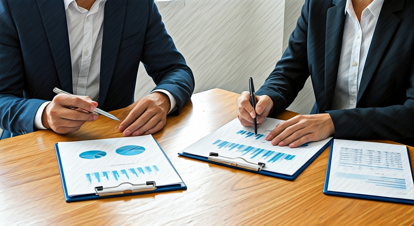 People reviewing financial documents