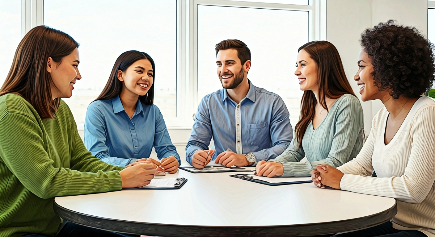 Young adults discuss life insurance