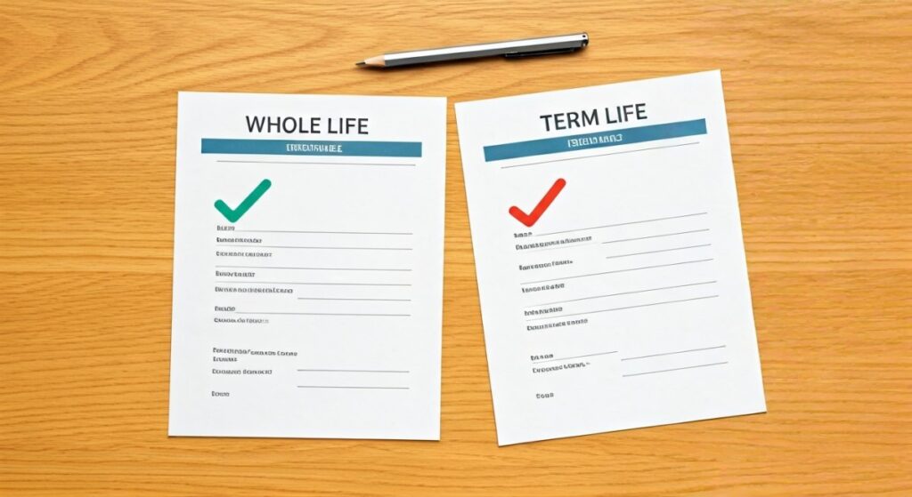 Whole life vs term life forms