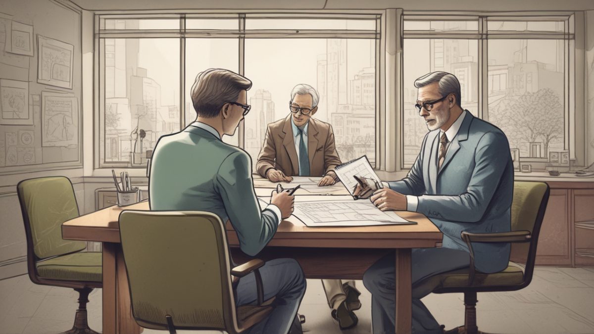 people reviewing retirement options