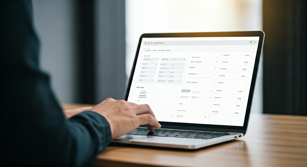 person viewing online account