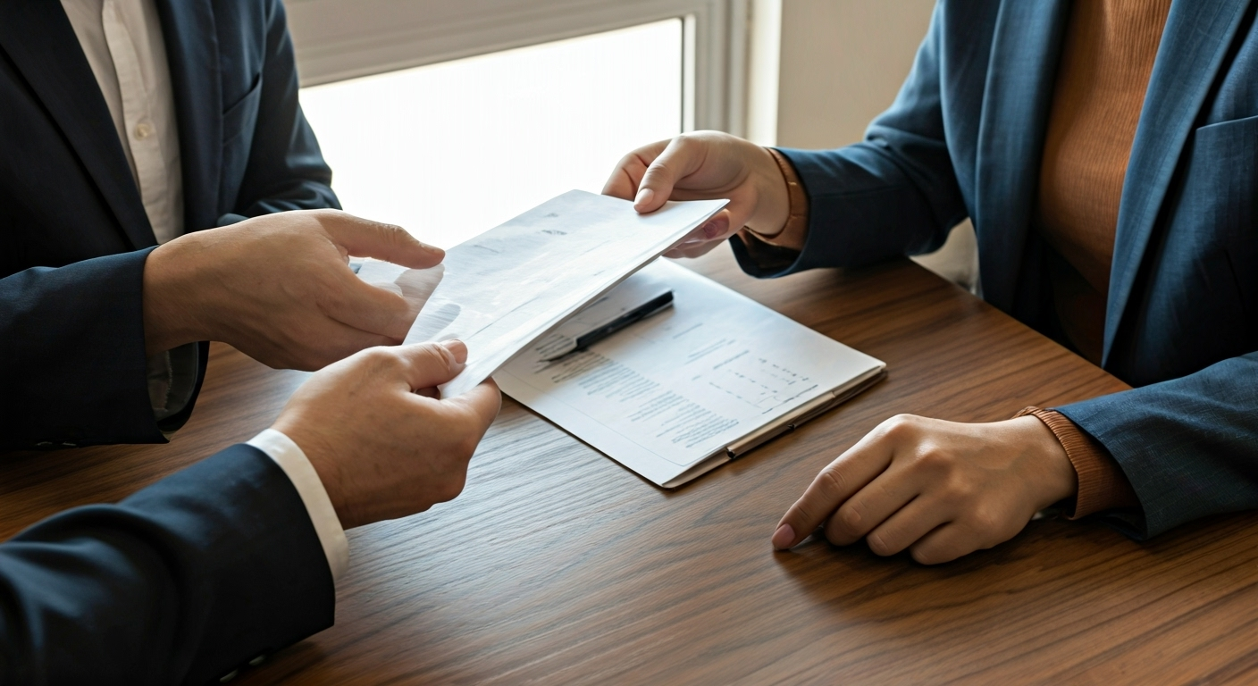 Annuity papers being transferred