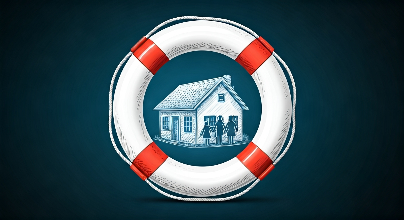 Lifebuoy protecting house and family