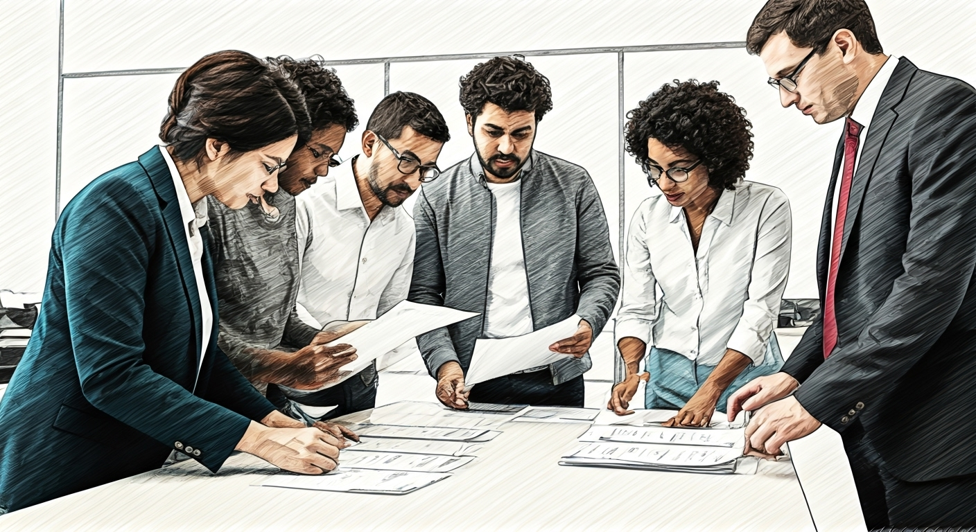 group reviewing insurance options