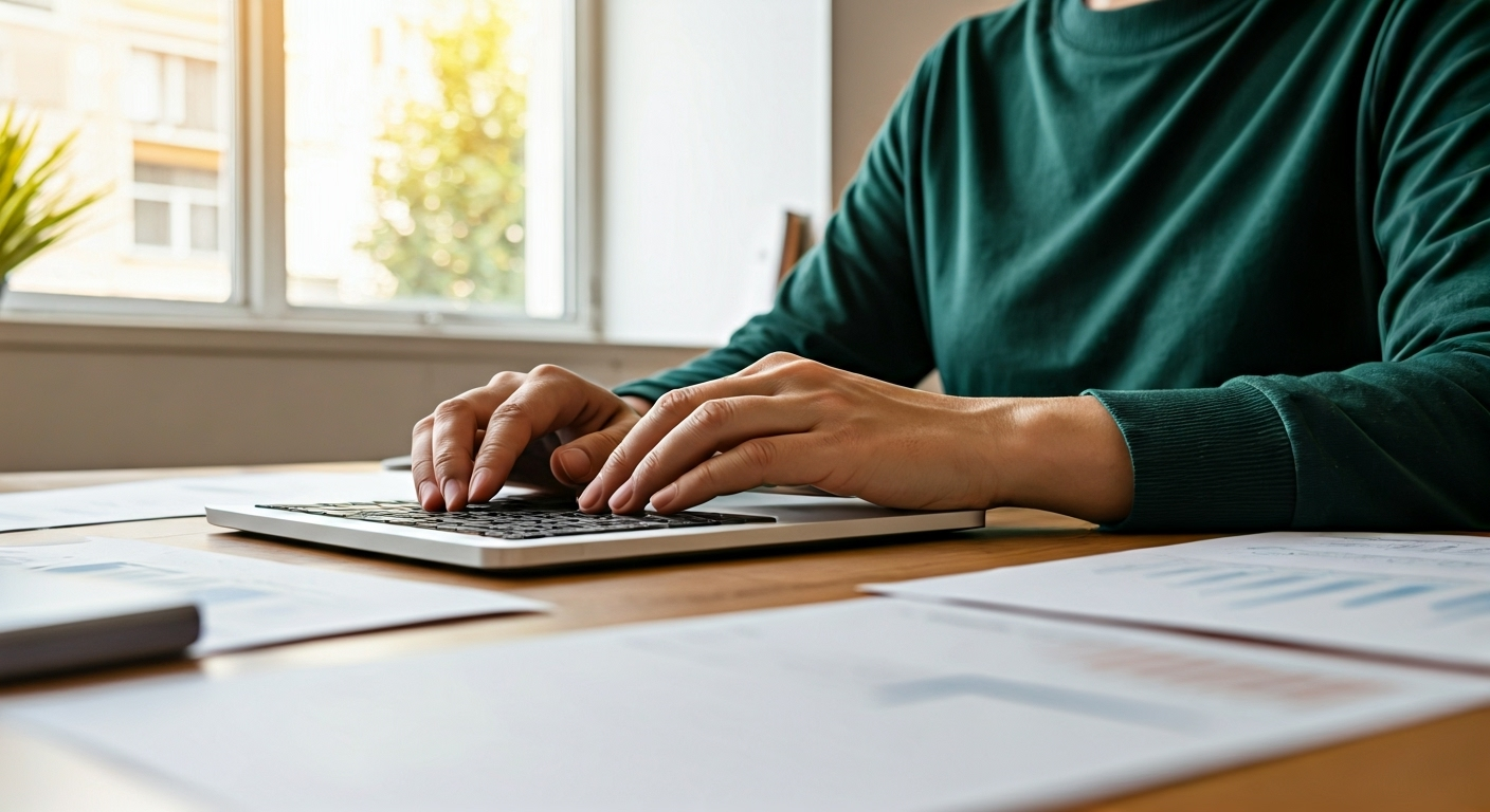 person getting online insurance quote