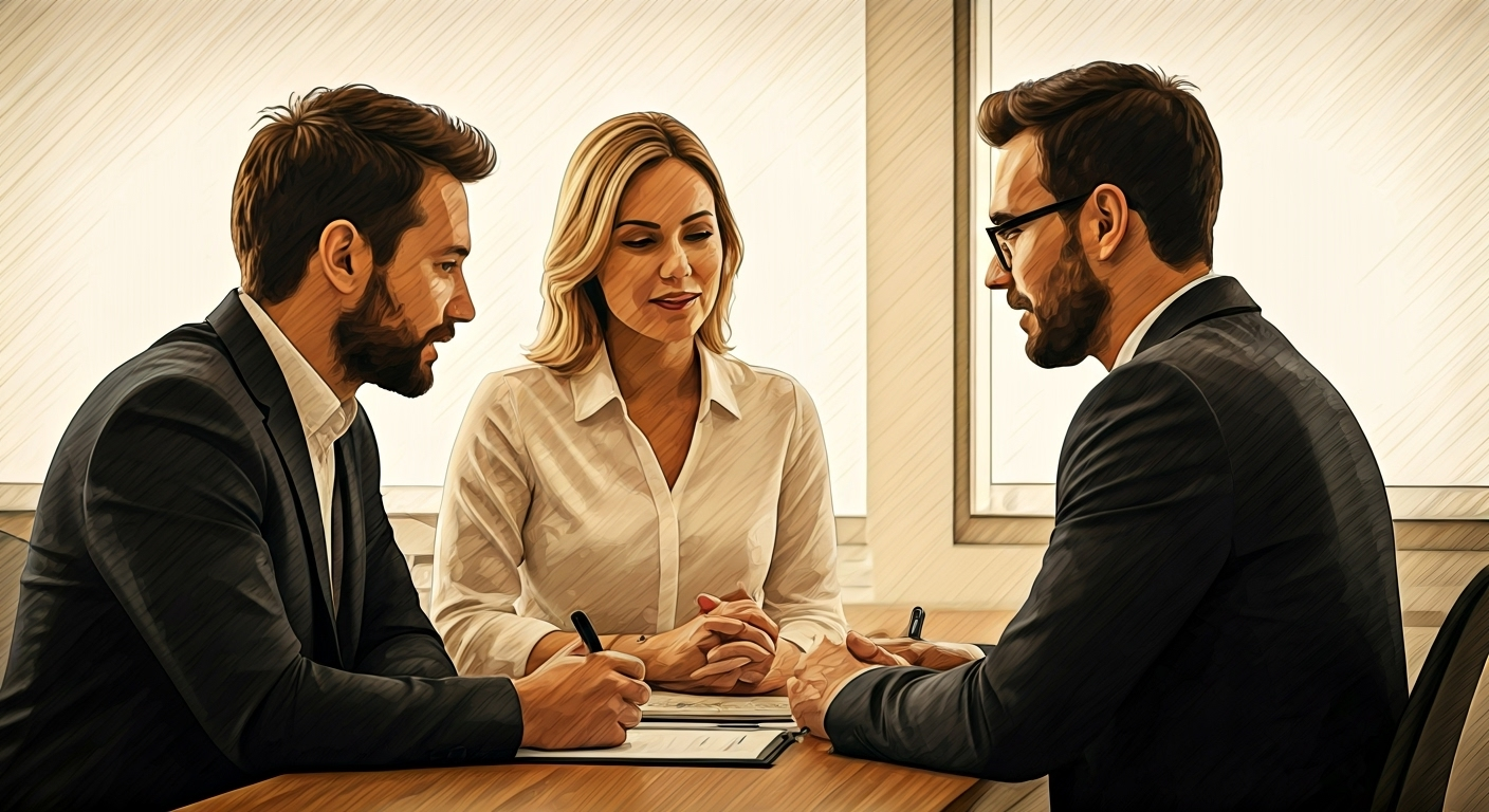 Agent explains policy to couple