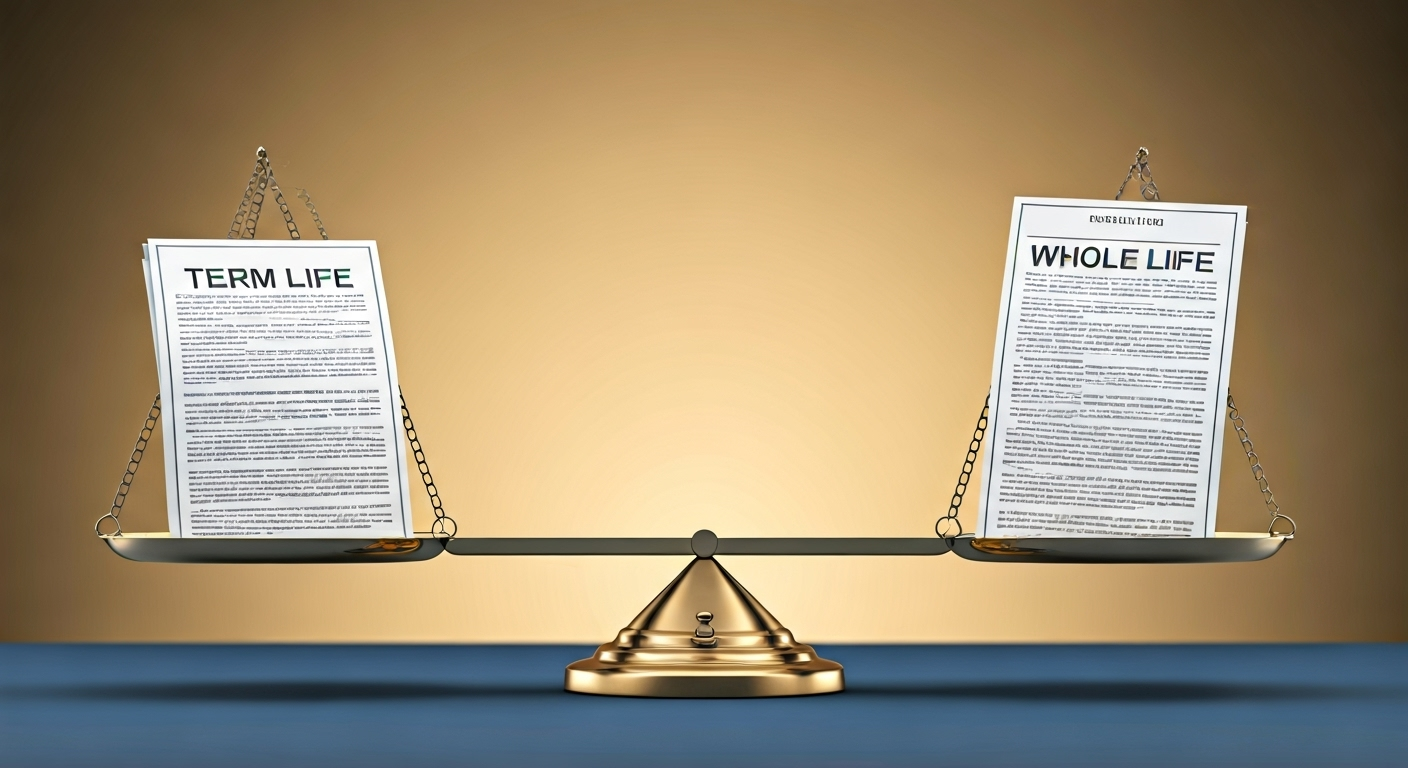 balance scale with insurance documents