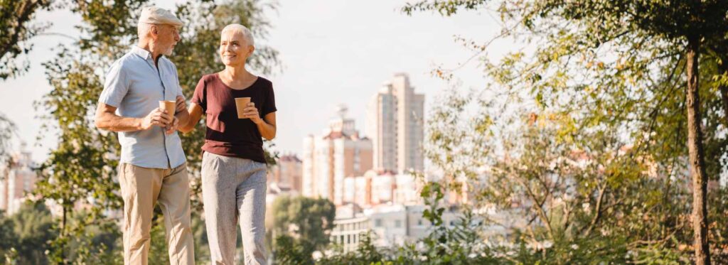 elder couple experiencing milestone
