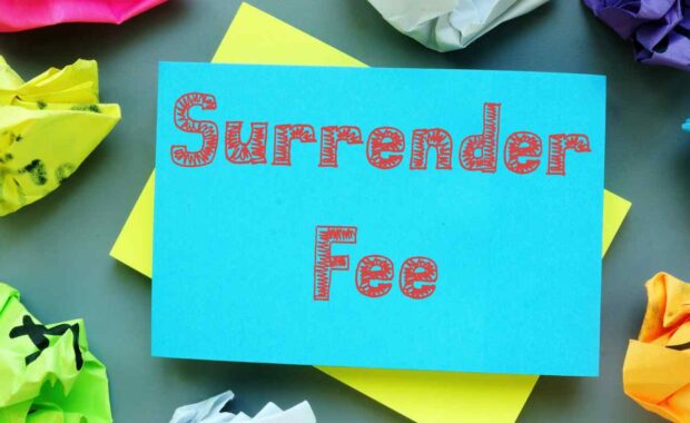 Sticky Note with Text Surrender Fee