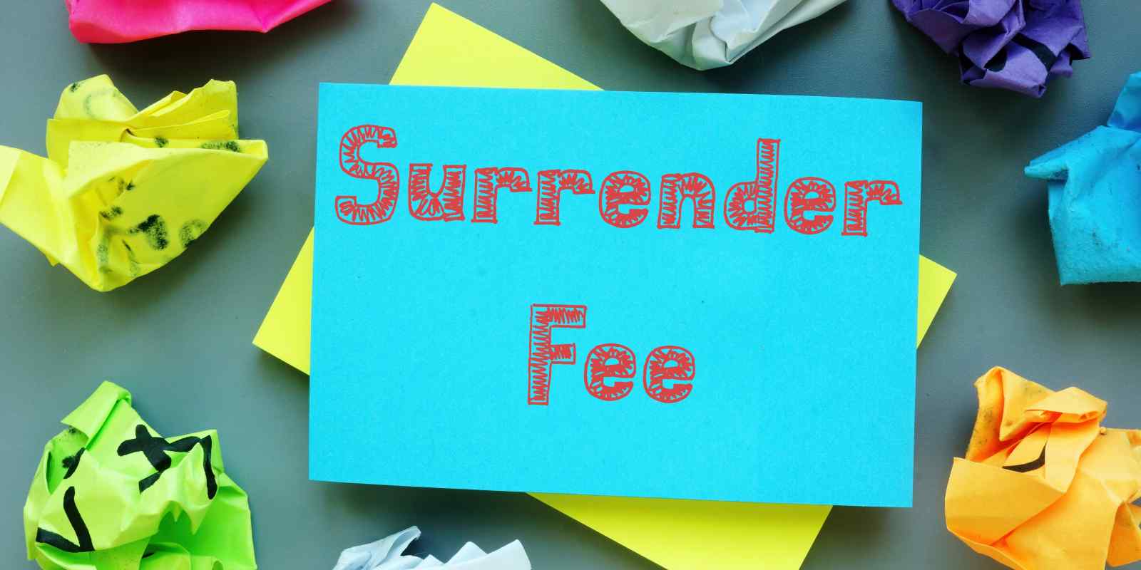 Sticky Note with Text Surrender Fee